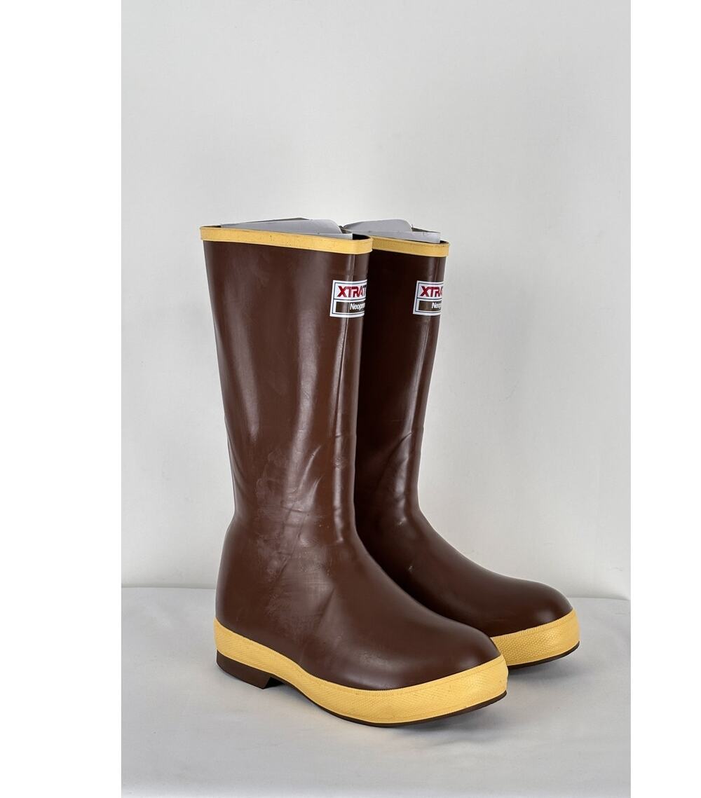XTRATUF Legacy 15" Insulated Neoprene Fishing Boots Brown Mens 7M Waterproof New